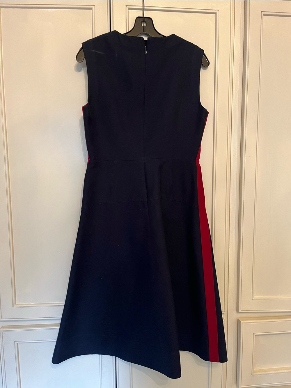 Marni Navy Dress with Burgandy Stripe.